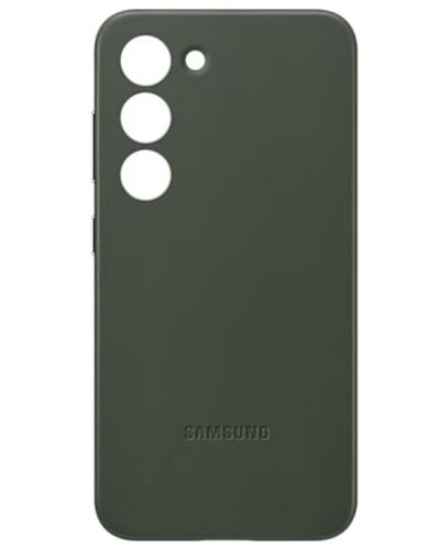 Калъф Samsung - Leather S911, Galaxy S23, зелен - 1