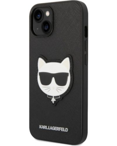 Калъф Karl Lagerfeld - Saffiano Choupette Head, iPhone 14 Plus, черен - 5