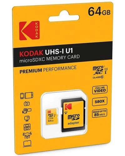 Карта памет Kodak - Premium, 64GB, microSDXC, Class10  - 1