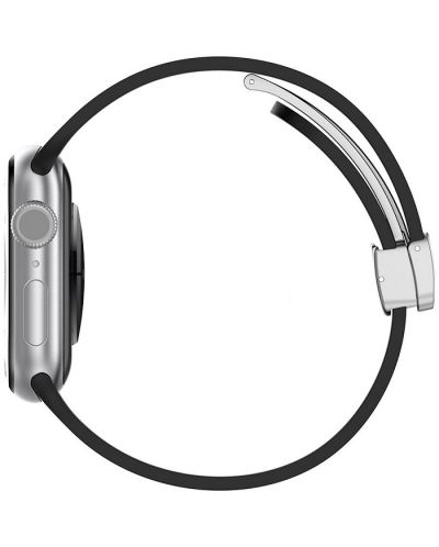 Каишка Techsuit - W011 Silicone, Apple Watch, 42/44/45/49 mm, черна - 3