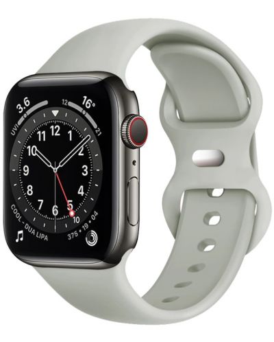 Каишка Techsuit - W031 Silicone, Apple Watch, 42/44/45/49 mm, сива - 1