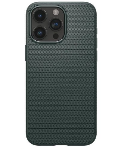 Калъф Spigen - Liquid Air, iPhone 15 Pro Max, Abyss Green - 2