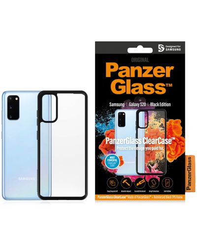 Калъф PanzerGlass - ClearCase, Galaxy S20, прозрачен/черен - 3