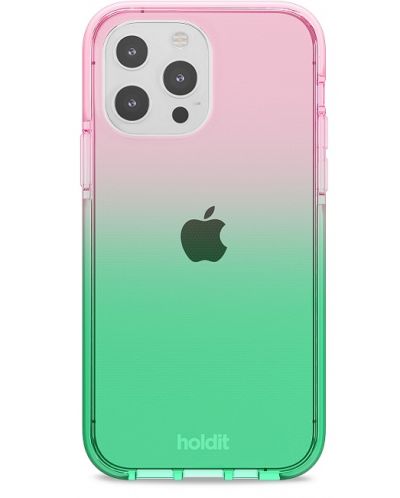 Калъф Holdit - Seethru, iPhone 12 Pro Max, Grass green/Bright Pink - 1
