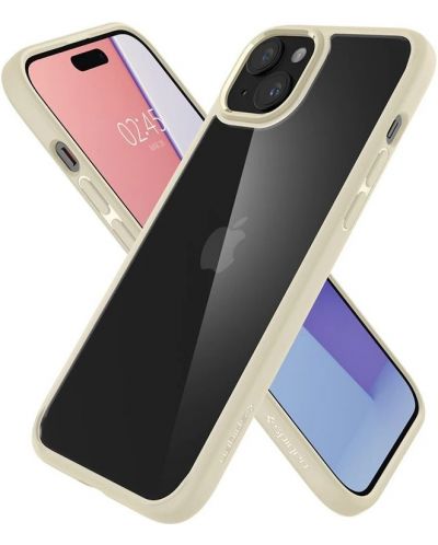 Калъф Spigen - Ultra Hybrid, iPhone 15 Plus, Sand Beige - 4