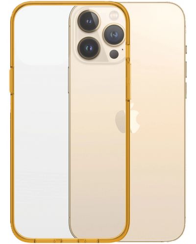 Калъф PanzerGlass - ClearCase, iPhone 13 Pro Max, прозрачен/оранжев - 1