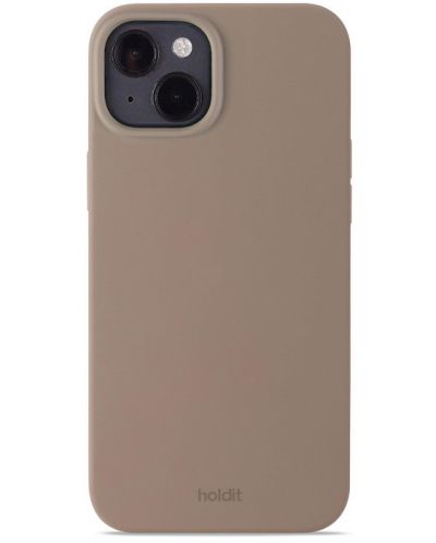 Калъф Holdit - Silicone, iPhone 15 Plus, кафяв - 1