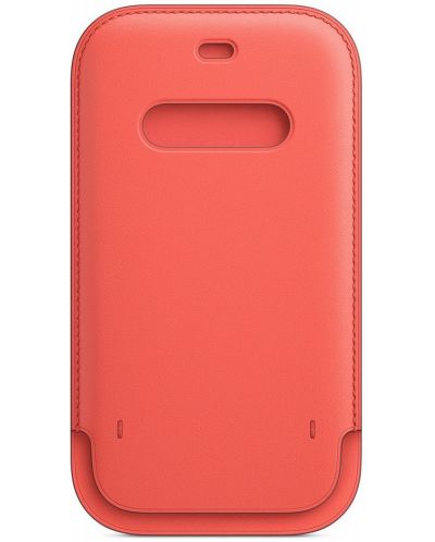 Калъф Apple - Leather Sleeve MagSafe, iPhone 12/12 Pro, Pink Citrus - 2