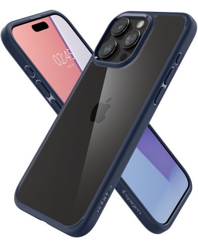 Калъф Spigen - Ultra Hybrid, iPhone 15 Pro, Navy Blue - 4