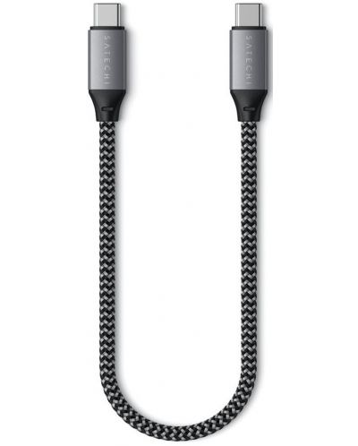 Кабел Satechi - ST-TCC10M, USB-C/USB-C, 0.25 m, сив - 2