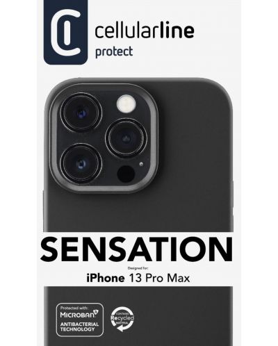 Калъф Cellularline - Sensation, iPhone 13 Pro Max, черен - 6