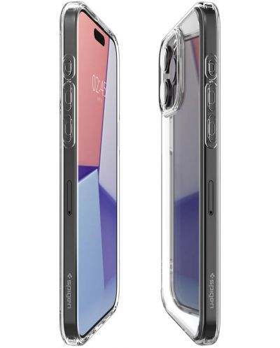 Калъф Spigen - Crystal Hybrid, iPhone 15 Pro, Crystal Clear - 4