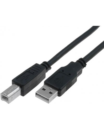 Кабел VCom - CU201-B, USB-A/USB-B, 1.8 m, черен - 1