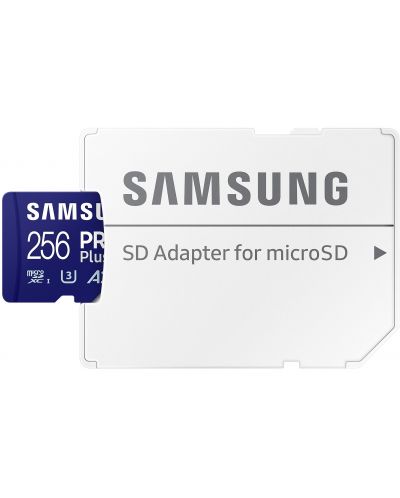 Карта памет Samsung - PRO Plus, 256GB, microSDXC + адаптер - 3