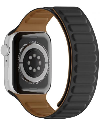 Каишка Techsuit - W035 Silicone, Apple Watch, 42/44/45/49 mm, черна - 2