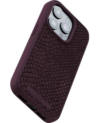 Калъф Njord - Salmon Leather MagSafe, iPhone 15 Pro, кафяв - 7