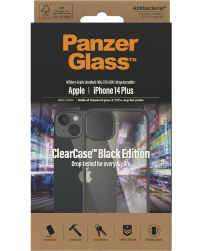 Калъф PanzerGlass - ClearCase, iPhone 14 Plus, черен - 3