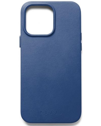 Калъф Mujjo - Full Leather, MagSafe, iPhone 14 Pro Max, Monaco Blue - 1
