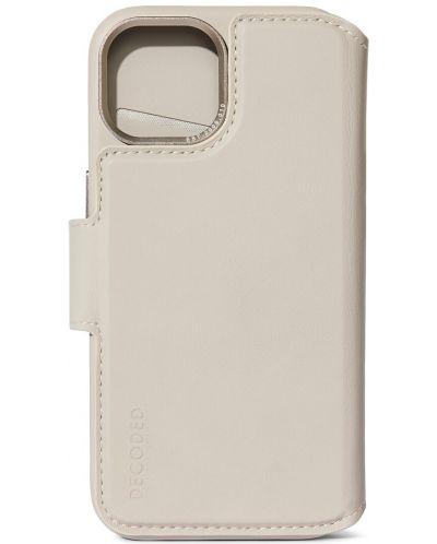 Калъф Decoded - Leather Detachable Wallet MagSafe, iPhone 15 Plus, бежов - 2