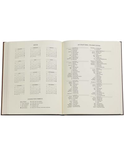 Календар-бележник Paperblanks Arabica - Verso, 18 х 23 cm, 80 листа, 2024 - 6