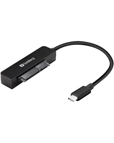 Кабел Sandberg - 136-37, USB-C/SATA USB 3.1 Gen2, черен - 1