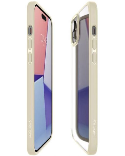Калъф Spigen - Ultra Hybrid, iPhone 15 Plus, Sand Beige - 5