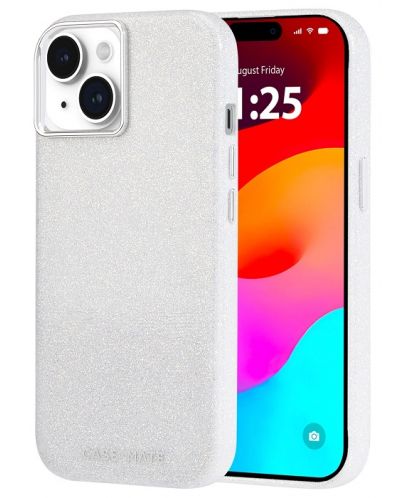 Калъф Case-Mate - Shimmer Iridescent MagSafe, iPhone 15, сив - 5