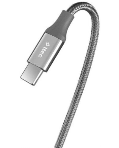 Кабел ttec - AlumiCable, Fast Charge, USB-C/USB-C, 2 m, 65W, сив - 4