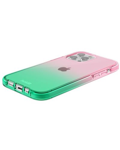 Калъф Holdit - Seethru, iPhone 12 Pro Max, Grass green/Bright Pink - 3