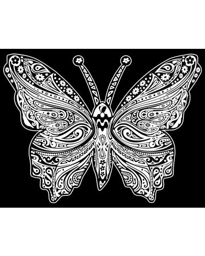 Картина за оцветяване ColorVelvet - Пеперуда, 29.7 х 21 cm - 2