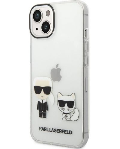 Калъф Karl Lagerfeld - Ikonik K and C, iPhone 14 Plus, прозрачен - 2