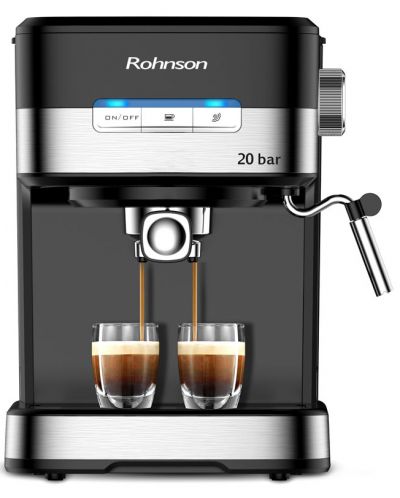 Кафемашина Rohnson - R-990, 20 bar, 1.5 l, черна/сива - 1