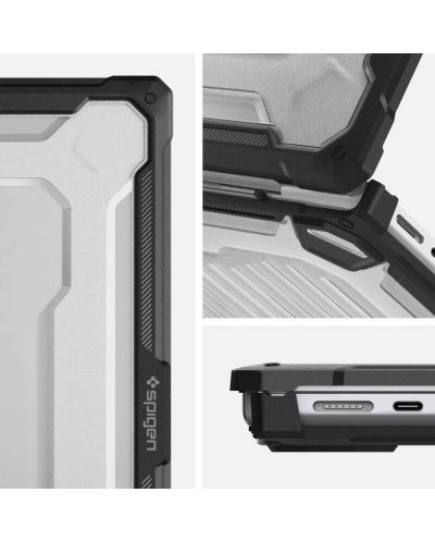 Калъф за лаптоп Spigen - Rugged Armor, MacBook Pro 14, черен - 6