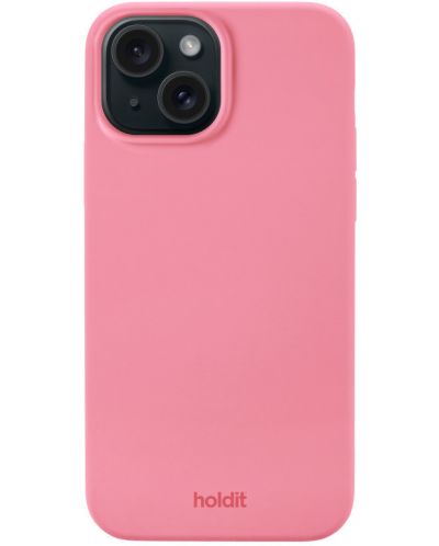 Калъф Holdit - Silicone, iPhone 15, Rouge Pink - 1