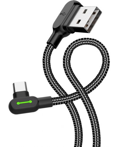 Кабел Xmart - Gaming, USB-A/USB-C, 1.2 m, чeрен - 2