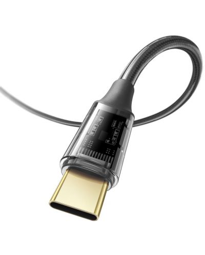 Кабел Xmart - Amber, USB-C/USB-C, 1.2 m, черен - 2