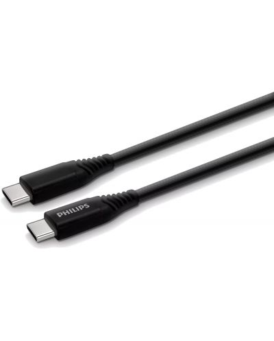 Кабел Philips - DLC5206C/00, USB-C/USB-C, 2 m, черен - 1