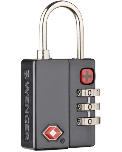 Катинар с трицифрен код Wenger - Dialog Lock TSA, черен - 1