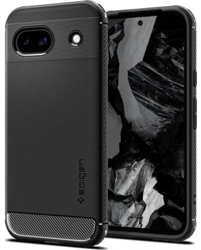 Калъф Spigen - Rugged Armor, Google Pixel 8a, черен - 1