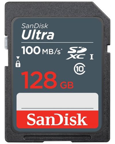 Карта памет SanDisk - Ultra, 128GB, SDXC, Class10 - 1