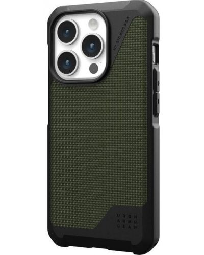 Калъф UAG - Metropolis LT Kevlar MagSafe, iPhone 15 Pro, Olive - 4