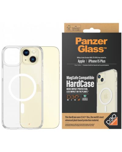 Калъф PanzerGlass - HardCase D3O MagSafe, iPhone 15 Plus, прозрачен - 1