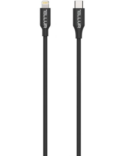 Кабел Tellur - Apple MFi, USB-C/Lightning, 1 m, черен - 2