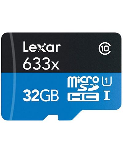 Карта памет Lexar - High-Performance 633x, 32GB, micro SDHC - 1