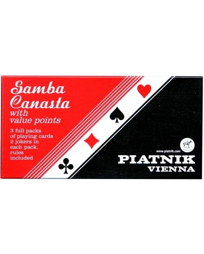 Карти за игра Piatnik - Samba Canasta, 3 тестета - 1