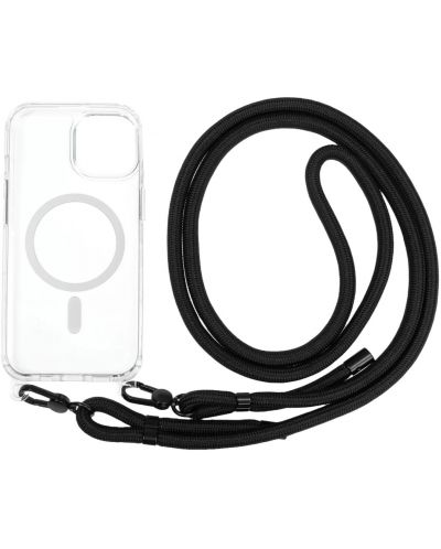 Калъф Mobile Origin - Lanyard, iPhone 15, MagSafe, Clear - 2