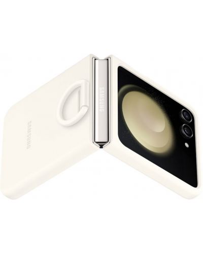 Калъф Samsung - Silicone Ring, Galaxy Z Flip5, Cream - 5