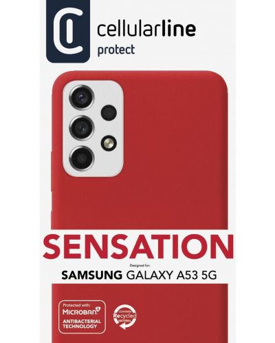 Калъф Cellularline - Sensation, Galaxy A53, червен - 5