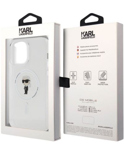 Калъф Karl Lagerfeld - IML Ikonik, iPhone 15 Pro Max, прозрачен - 6
