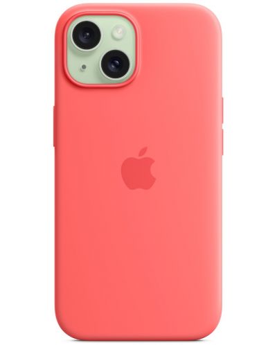 Калъф Apple - Silicone MagSafe, iPhone 15, Guava - 6
